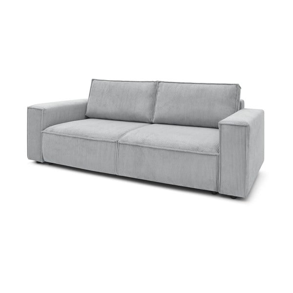 Svijetlo siva sklopiva sofa od samta 245 cm Nihad – Bobochic Paris-image-3