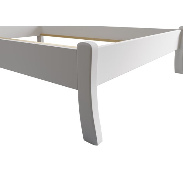 Bijeli bračni krevet od masivnog bora 180x200 cm Tonja – Olivia Living-image-3