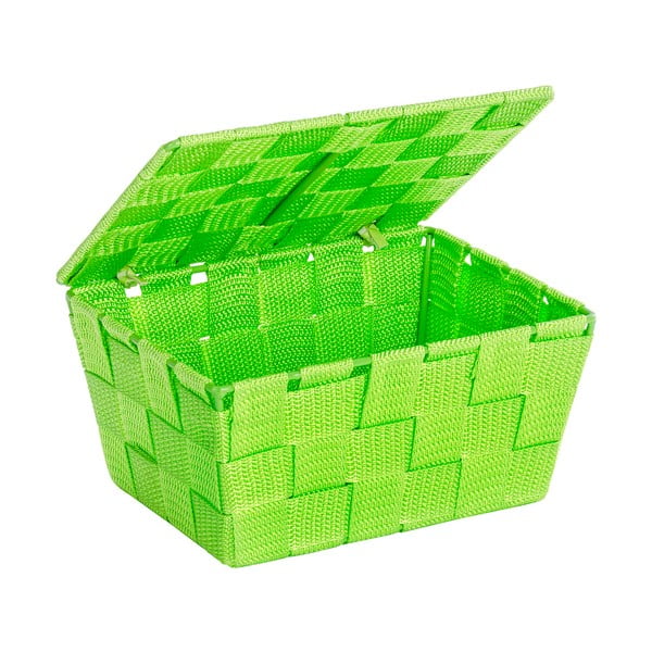 Zelena košara s poklopcem Wenko Adria