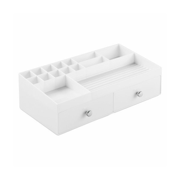 Bijeli organizator s 2 ladice InterDesign Cosmetic-image-2