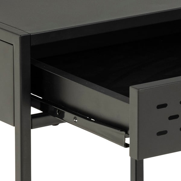 Crni metalni noćni ormarić s ladicom Actona Newcastle-image-1