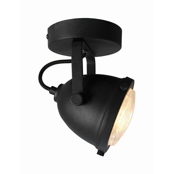 Crna zidna svjetiljka LABEL51 Spot Moto Uno