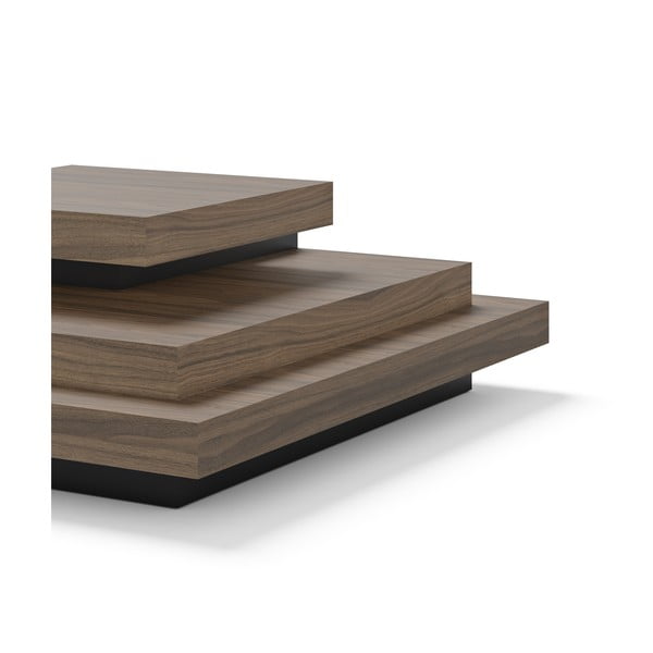 Crni/u prirodnoj boji stolić za kavu u dekoru oraha 110x110 cm Slate – TemaHome-image-4