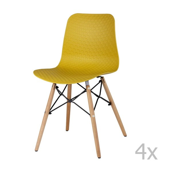Set od 4 žute blagovaonske stolice sømcasa Tina