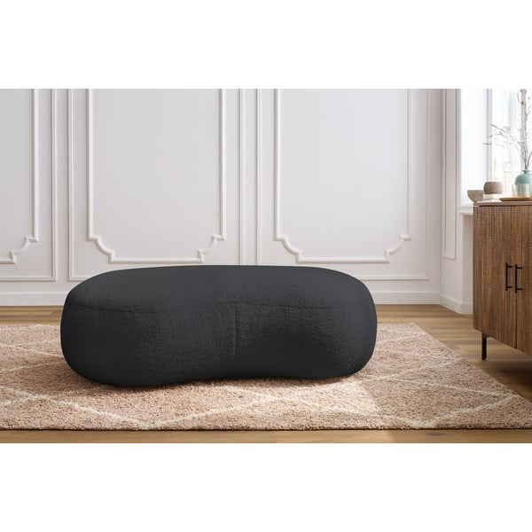 Tamno sivi tabure od bouclé tkanine Saint-Germain – Bobochic Paris-image-1