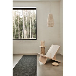Antracitno siva unutarnja i vanjska staza 70x240 cm Emm Black Linen – Pappelina