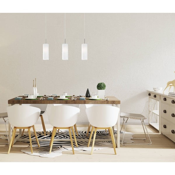 Bijela/u srebrnoj boji viseća svjetiljka sa staklenim sjenilom TROY 3 – EGLO-image-4