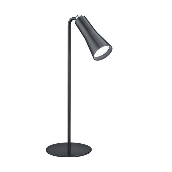 Mat crna metalna LED stolna lampa (visina 36 cm) Maxi – Reality