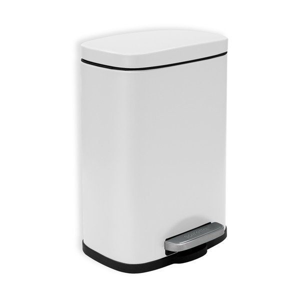 Mat bijela željezna kanta za smeće s pedalom 5 l   Akira – Spirella