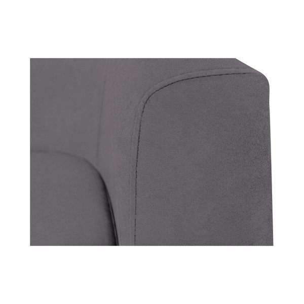 Grafitno siva sofa od baršuna Kooko Home Glam, 125 cm-image-2
