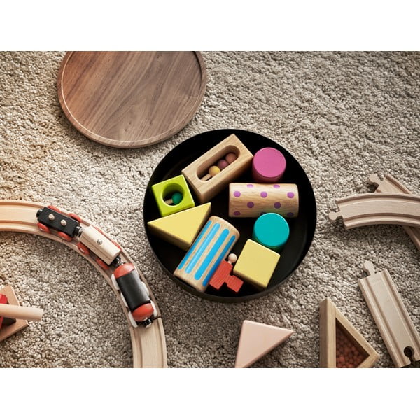 Crna metalna kutija za pohranu s poklopcem ø 22x6 cm Rin – YAMAZAKI-image-3