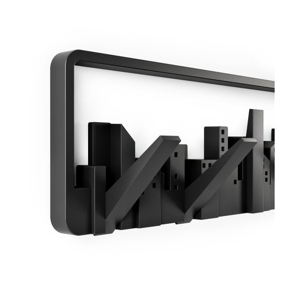 Crna plastična zidna vješalica Skyline - Umbra-image-4