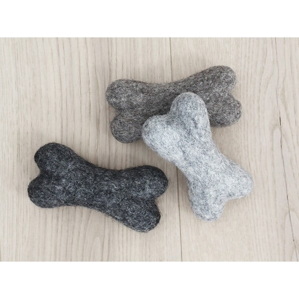 Smeđa vunena igračka za životinje u obliku kosti Wooldot Pet Bones, dužina 14 cm-image-2