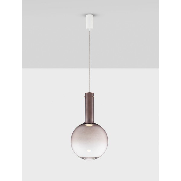 Smeđa staklena LED viseća svjetiljka s mogućnosti zatamnjivanja ø 30 cm Nostos – Nova Luce-image-2