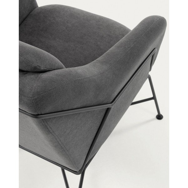 Siva fotelja Brida – Kave Home-image-4
