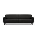 Crna kožna sofa Windsor & Co Sofas Neso, 235 x 90 cm