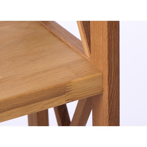 Regal od punog hrasta u prirodnoj boji 70x198 cm X-Shelf – Unique Furniture-image-4