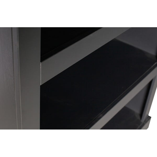 Crna biblioteka od masivnog bora 107x160x39 cm Bonk – WOOOD-image-4