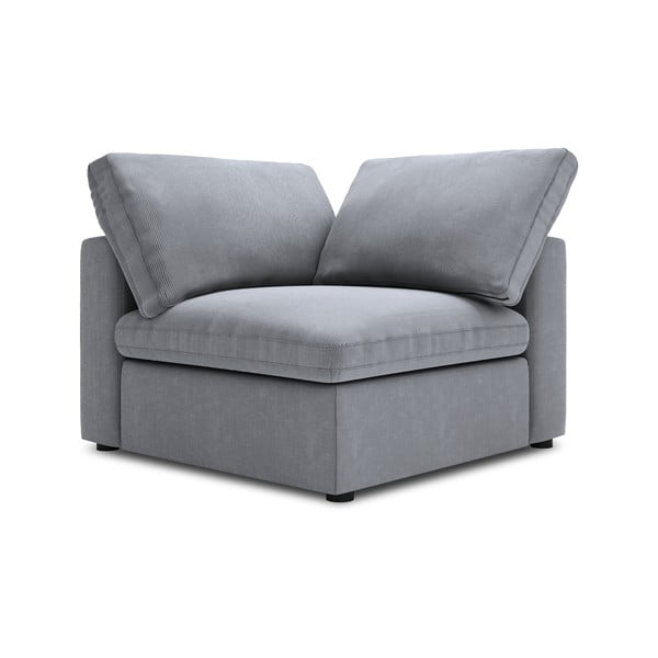 Sivi dvostrani kutni dio modularne sofe od samta Windsor & Co Sofas Galaxy