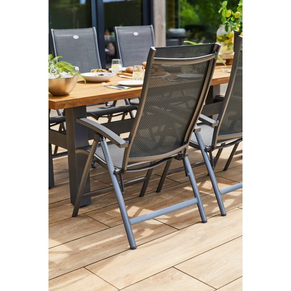 Tamno siva metalna vrtna stolica Salvatore – Hartman-image-1