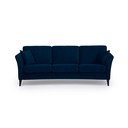 Tamnoplava baršunasta sofa Scandic Eden, 237 cm