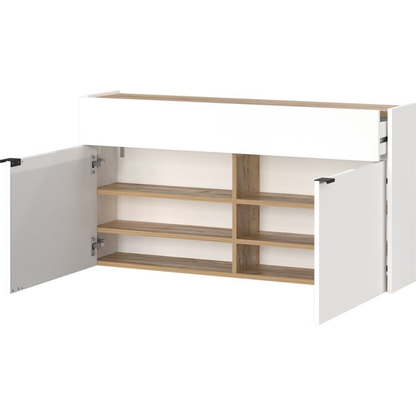 Bijeli ormarić u dekoru hrasta 110x57x22 cm Ameca – Germania-image-3