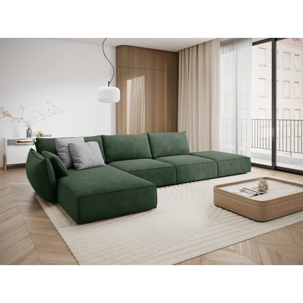 Tamno zelena kutna garnitura (lijevi kut) Vanda - Mazzini Sofas-image-1