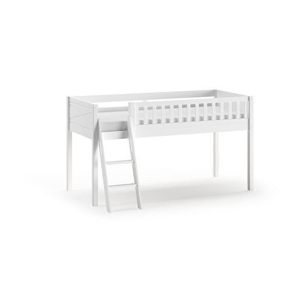 Bijeli podignuti dječji krevet od masivnog bora 90x200 cm SCOTT – Vipack-image-2