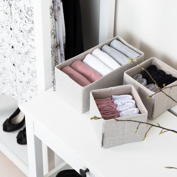 Set od 3 bež organizatora za ladice Bigso Box of Sweden Drawer-image-1
