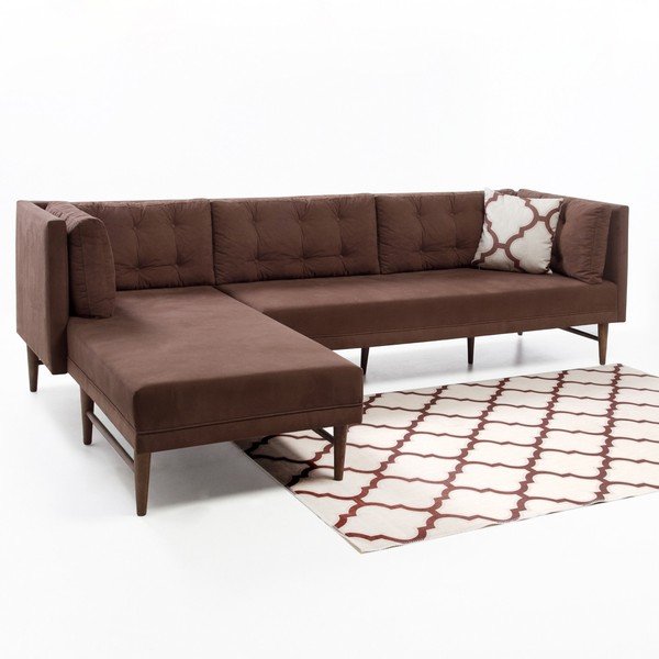 Smeđa sofa lijevi kut Balcab Home Amalia-image-1
