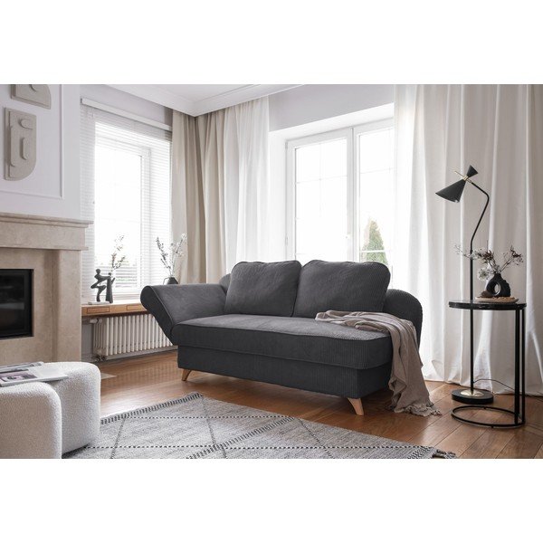 Siva ležaljka od samta (s lijevim kutom) Chic Charlotte – Miuform-image-1