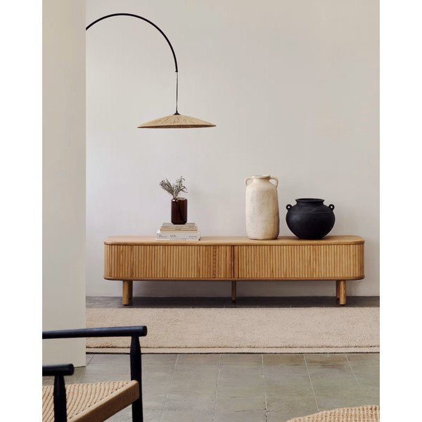 Crna/u prirodnoj boji zidna lampa Rosella – Kave Home-image-1