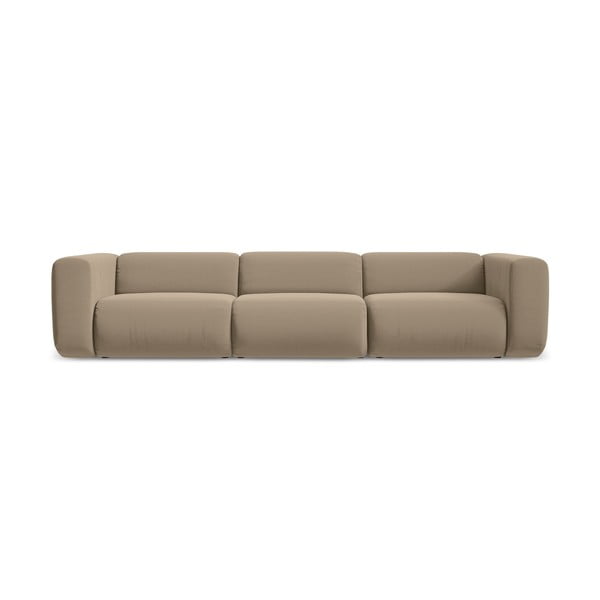 Bež baršunasti sofa 319 cm Ekahi – Makamii
