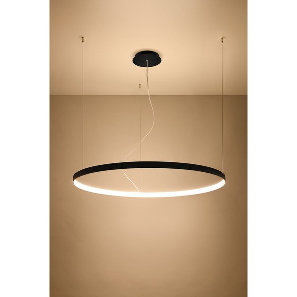Crna LED viseća svjetiljka aluminijska ø 110 cm RIO – Thoro-image-2