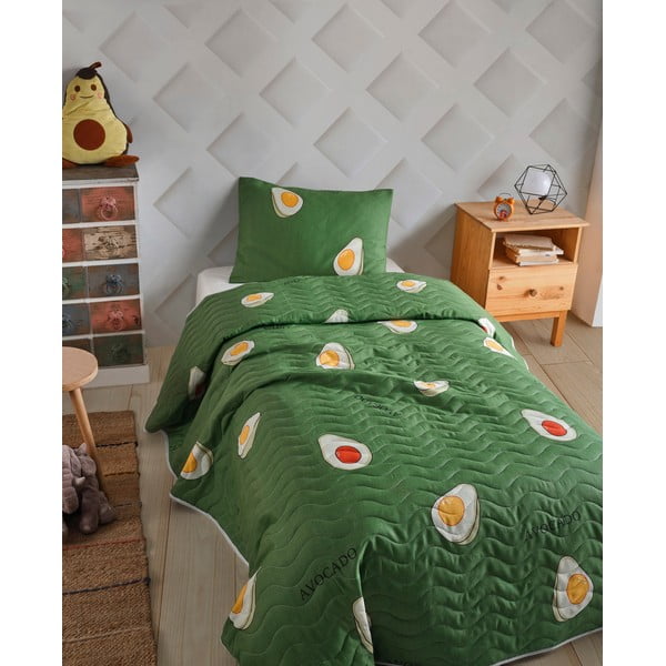 Dječji prekrivač s jastučnicom Mijolnir Avocado, 160 x 220 cm