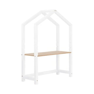 Bijeli drveni stol u obliku kućice, 97 x 39 x 133 cm