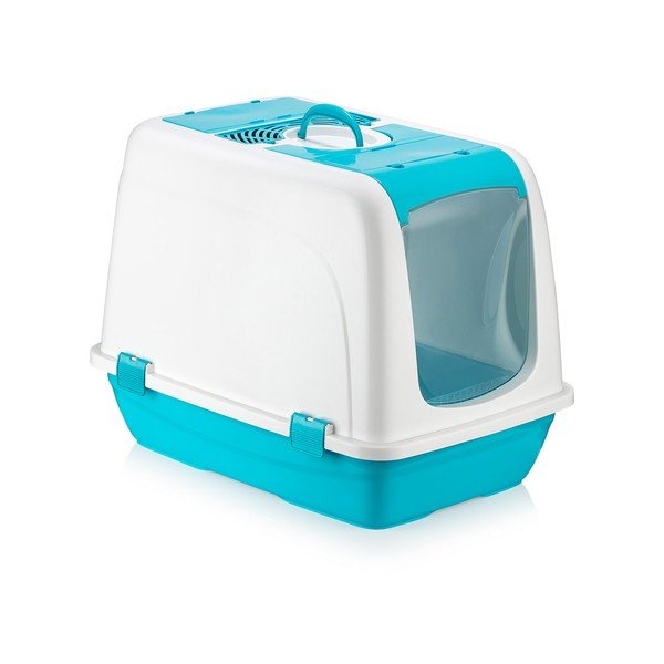 Bijelo-plavi mačji WC Petpetite