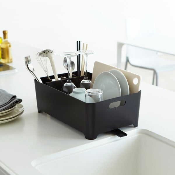 Crni stalak za cijđenje posuđa  YAMAZAKI Towerj-image-2