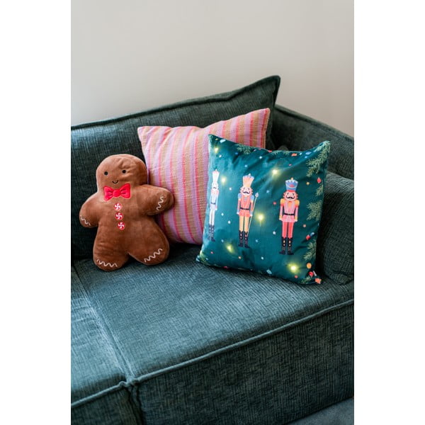 Ružičasto-smeđi pamučni jastuk Hübsch Rita, 50 x 50 cm-image-4