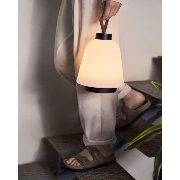 Bijela plastična LED stolna lampa s mogućnosti zatamnjivanja (visina 24 cm) Udiya – Kave Home-image-1