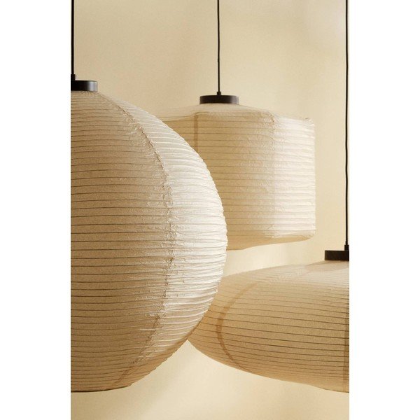 Bež papirnata viseća svjetiljka ø 60 cm Siv – Jotex-image-3