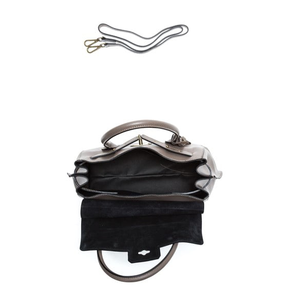 Sivo-smeđa kožna torbica Isabella Rhea br. 479-image-4