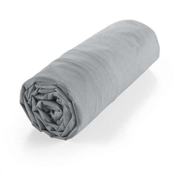 Siva plahta s gumom od organskog pamuka 90x190 cm Biolina – douceur d'intérieur-image-4