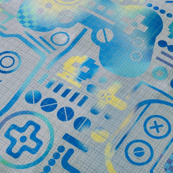 Siva dječja plahta s gumom za krevet za jednu osobu/za visoki madrac od mikrovlakana 90x190 cm Gamer – Catherine Lansfield-image-2