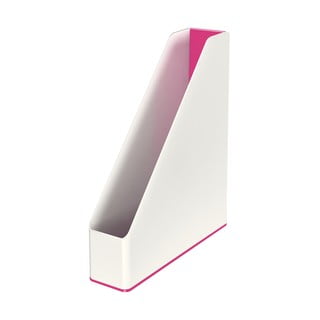 Bijelo-ružičasti stalak za časopise Leitz WOW