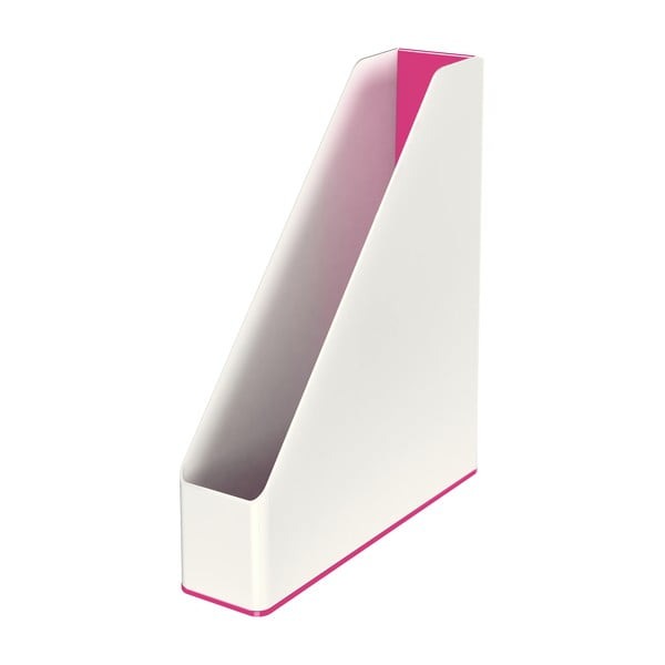 Bijelo-ružičasti stalak za časopise Leitz WOW