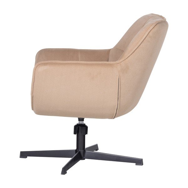 Bež okretna baršunasti fotelja Wibo – WOOOD-image-3