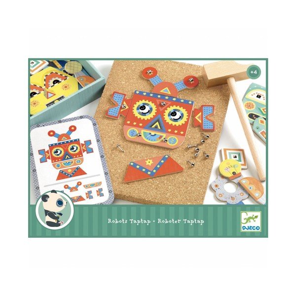 Dječja igra s drvenim čekićem Djeco Roboti-image-2