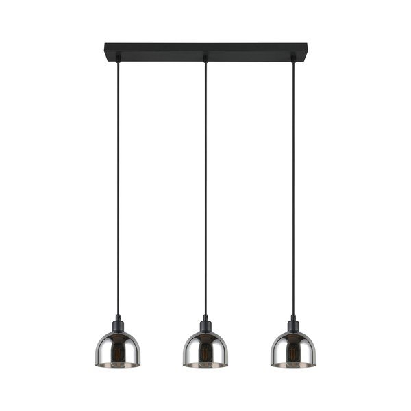 Crna/u srebrnoj boji viseća svjetiljka sa staklenim sjenilom Molly – Reality