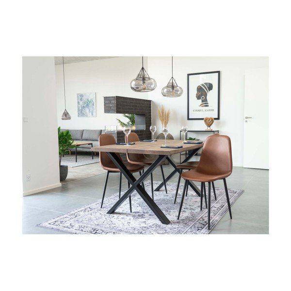 Set s dvije smeđe s crnim nogama House Nordic Stockholm-image-4